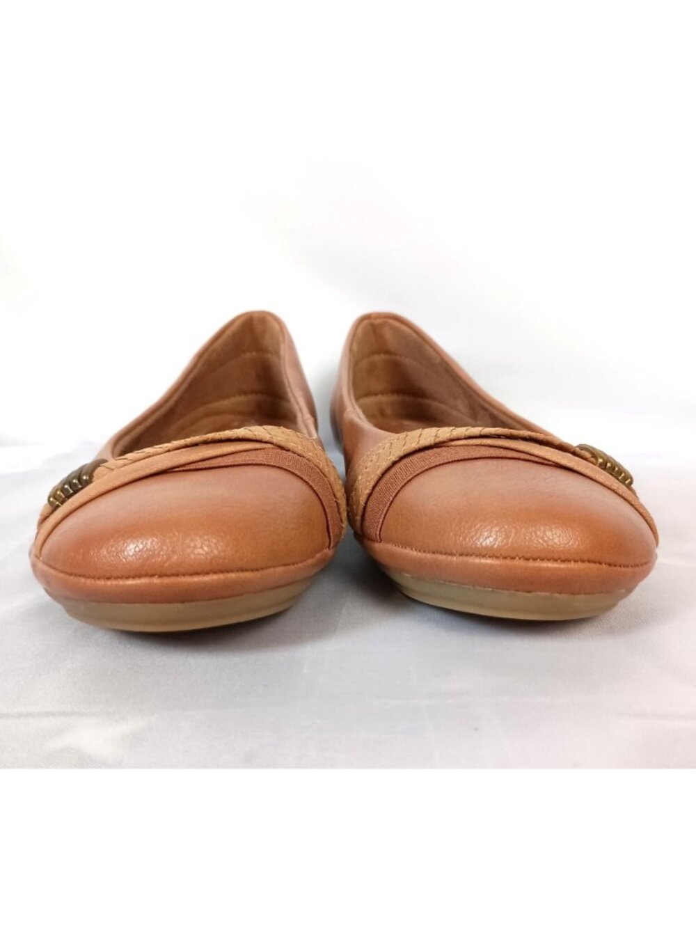Eurosoft by Sofft Shainna Flats Cognac Ballet Crisscross Comfort Shoes 8 NWOB - Picture 7 of 11